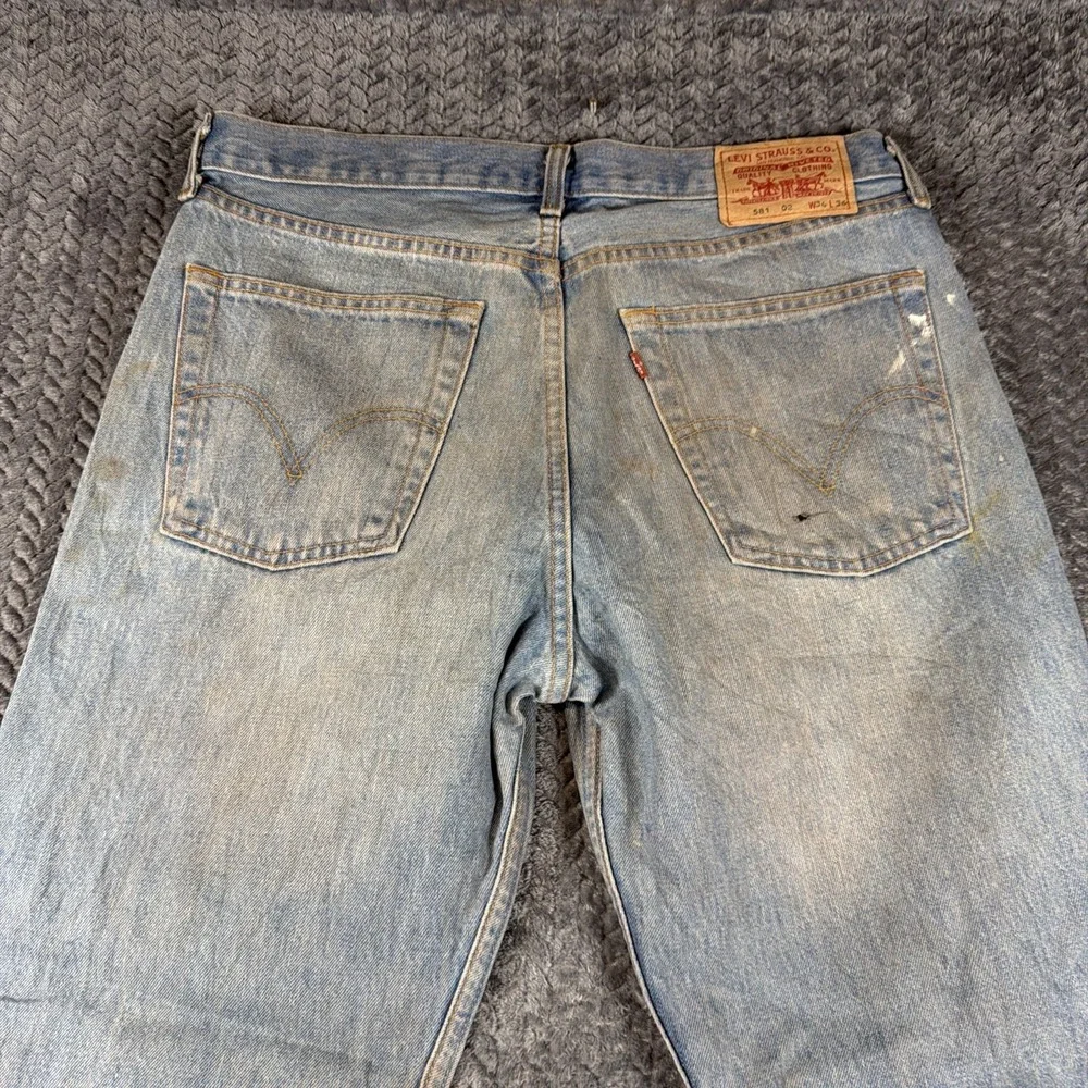 VTG Levis 581 Regular Straight Fit Red Tab‎ Denim Jeans W34 L36